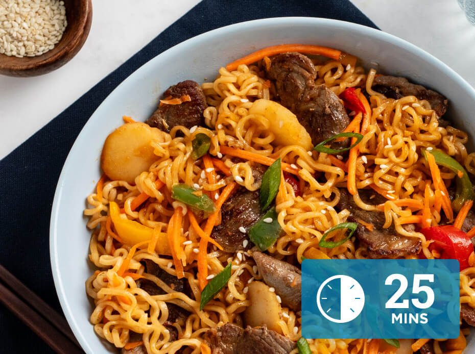 Beef and Noodle Stir-Fry, 20 minutes total time