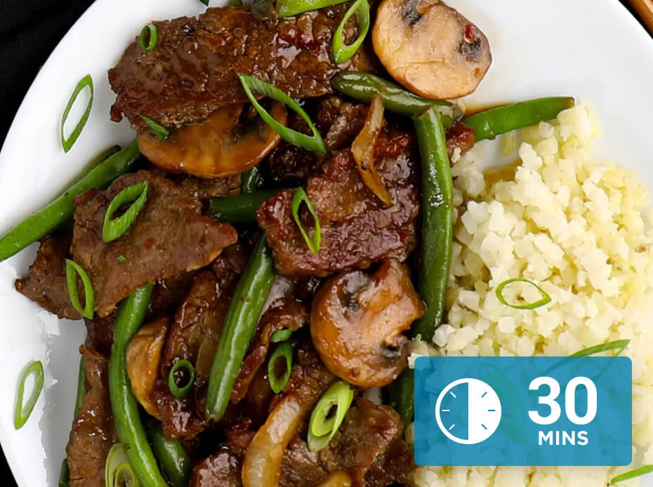 Keto Friendly Steak and Green Bean Stir-Fry, 30 minutes total time