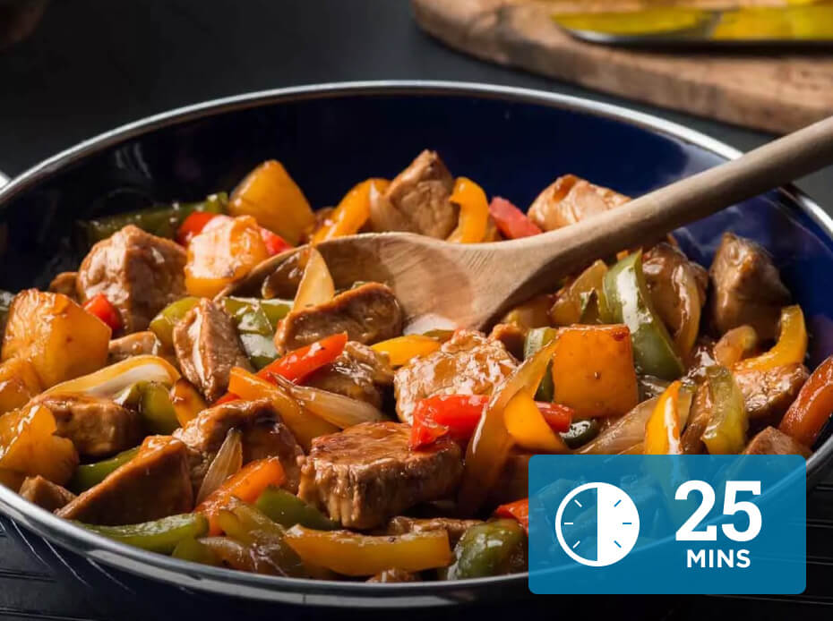 Quick Sweet and Sour Pork, 25 minutes total time