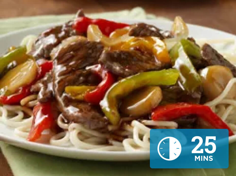 Teriyaki Beef and Peppers, 25 minutes total time