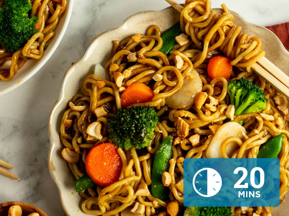 Vegetable Stir-Fry Noodles, 20 minutes total time